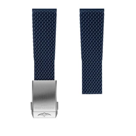 breitling blue mesh rubber strap|More.